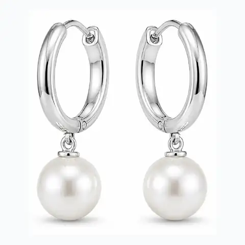 White Gold-Plated Pearl Fashion Earrings RUX-P018-01